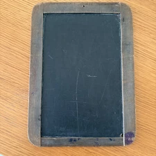 Vintage 2 Sided French Slate Board School Personal Chalk Board Slate 09022523