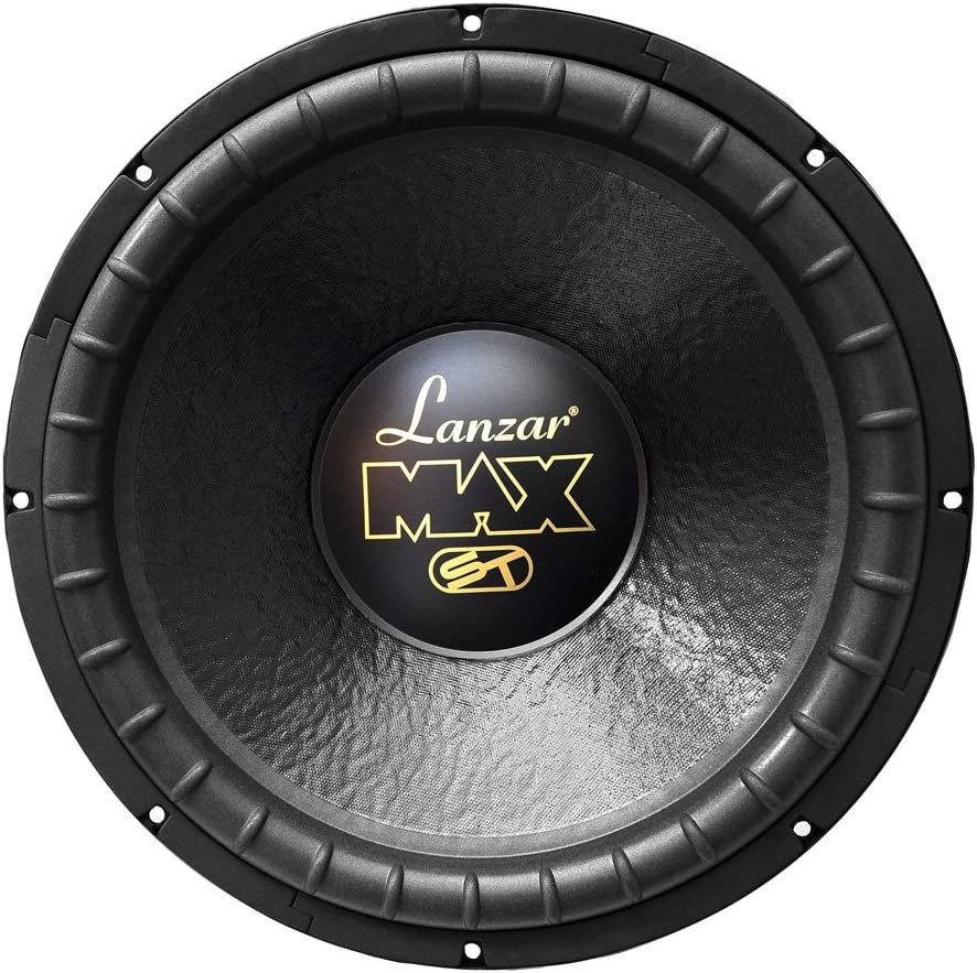 Lanzar 15in Car Subwoofer Speaker - Black Non-Pressed Paper Cone, Stamped Steel