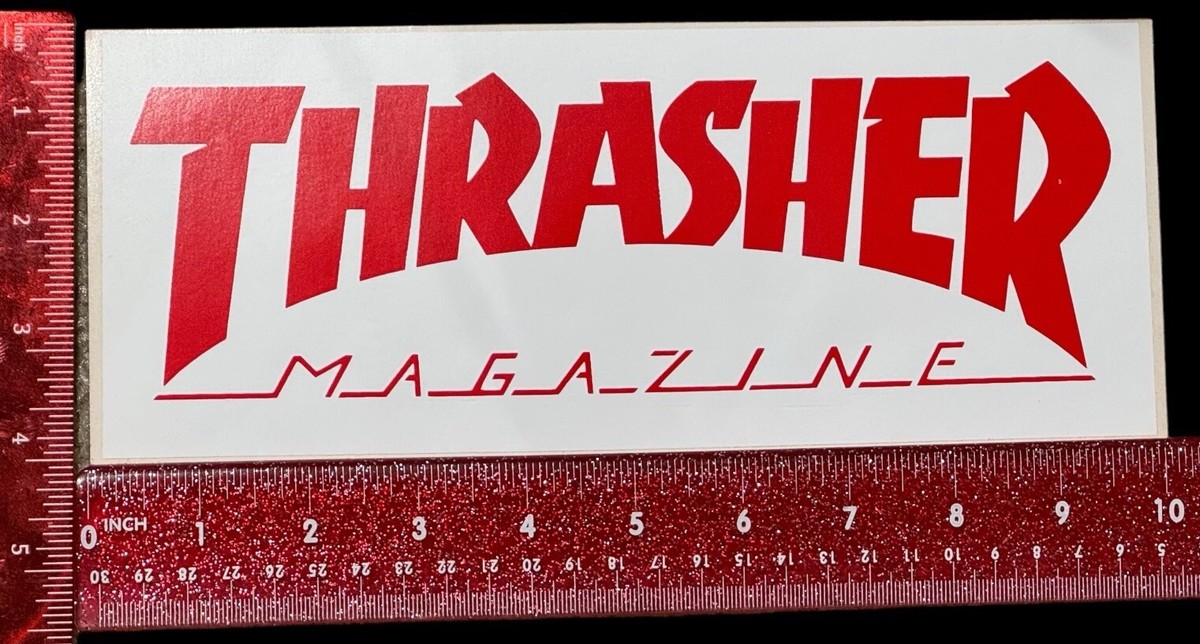 Autocollant vintage années 1990 extra large 9,7x3,5 Thrasher