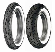 New Dunlop 10090-19 15080-16 D401 White Wall Tires Harley-davidson Xl Dyna