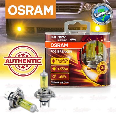 2x H4 472 2600K YELLOW Spot Light OSRAM FOG BREAKER Headlight Bulb Lamp 62193FBR