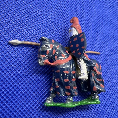 25mm Medieval Horseback Knight Wargames Unbranded OOP VTG Painted Figure