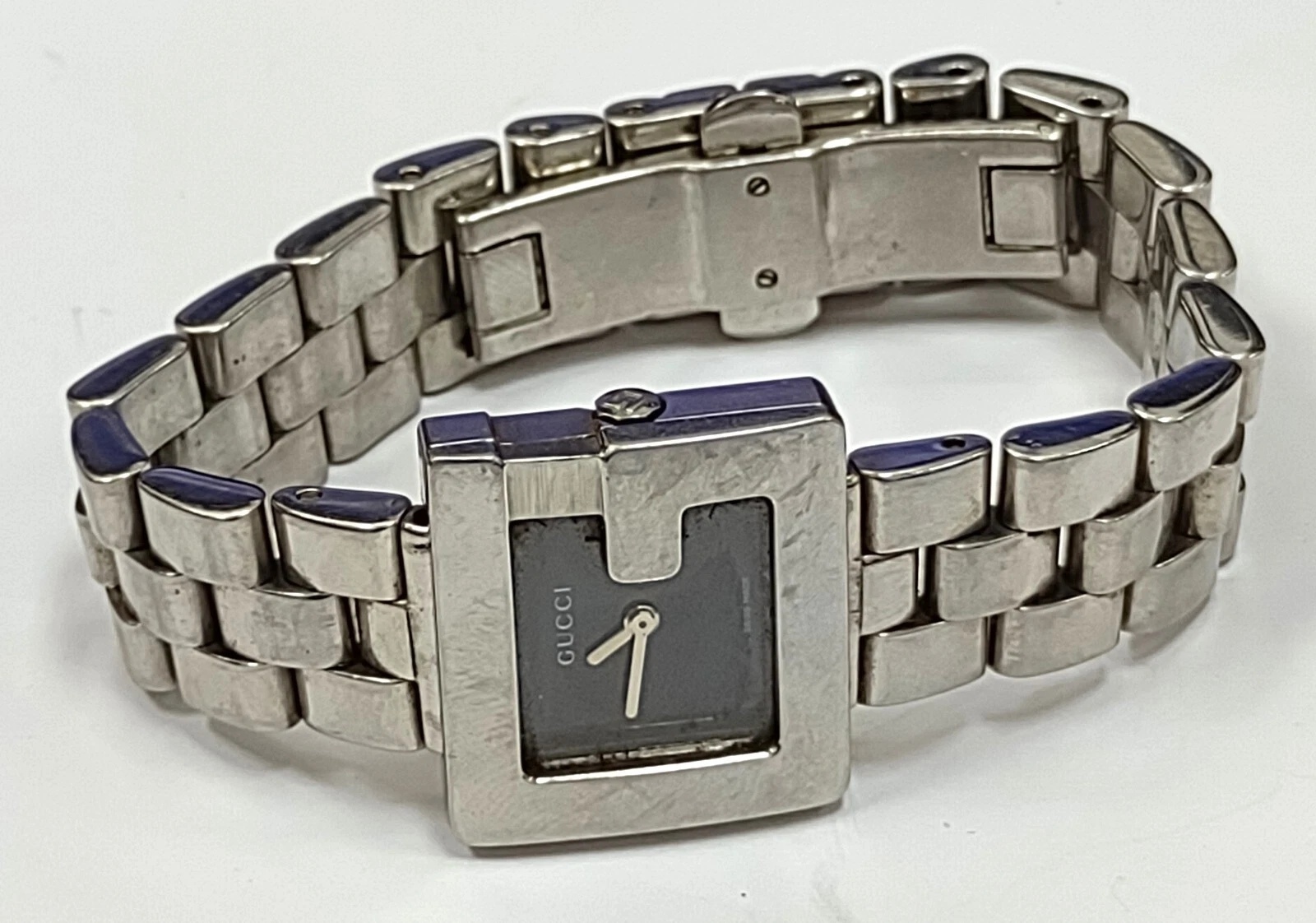 MONTRE BRACELET GUCCI 3600 L EN ACIER INOXYDABLE ÉTANCHE FABRICATION SUISSE !