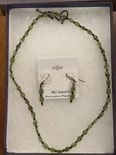Aventurine Necklace and Earrings Set MJ Jewelry Handmade in PA NEW!