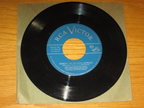 "NEUHEIT WEIHNACHTEN 45 RPM - SPIKE JONES - RCA 47-3934 - ""RUDOLPH DAS... RENTIER" - Bild 1 von 2