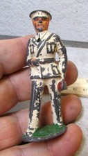 vintage barclays manoil lead soldier toy, walking soldier, WWI, hand painted