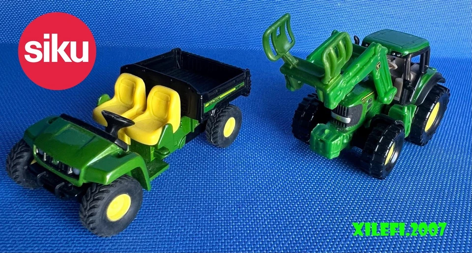 siku john deere gator 4x4 jeep 1481 trattore con pinze 1379 diecast COME DA FOTO - Immagine 3 di 4