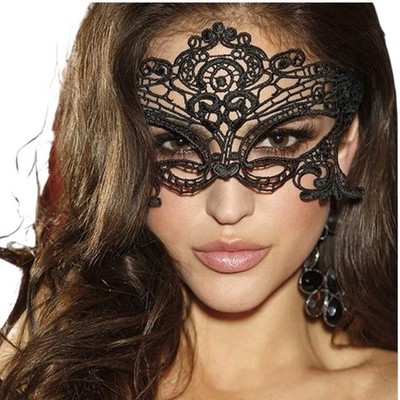 Black Lace Babydoll Cosplay Party Mask Sexy Female Costume Accessory New