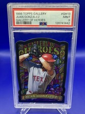 1998 Topps Gallery Gallery of Heroes Juan Gonzalez #GH13 PSA 9