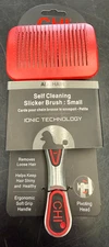 CHI for Dogs Self Cleaning Slicker Brush: Small for All Hair Pivoting Head