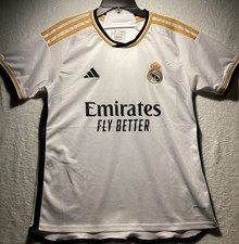 Real Madrid CF Jersey Mens Medium White Adidas Soccer Home Aeroready 2024 Season