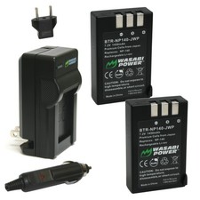 Wasabi Power Battery 2-Pack and Charger for Fujifilm NP-140