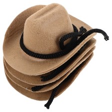 4 Pcs Tiny Hats Miniature Doll Hats For Crafts Decorative Accessories