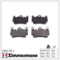 Zimmermann 23694.165.1 Bremsbelagsatz, Scheibenbremse