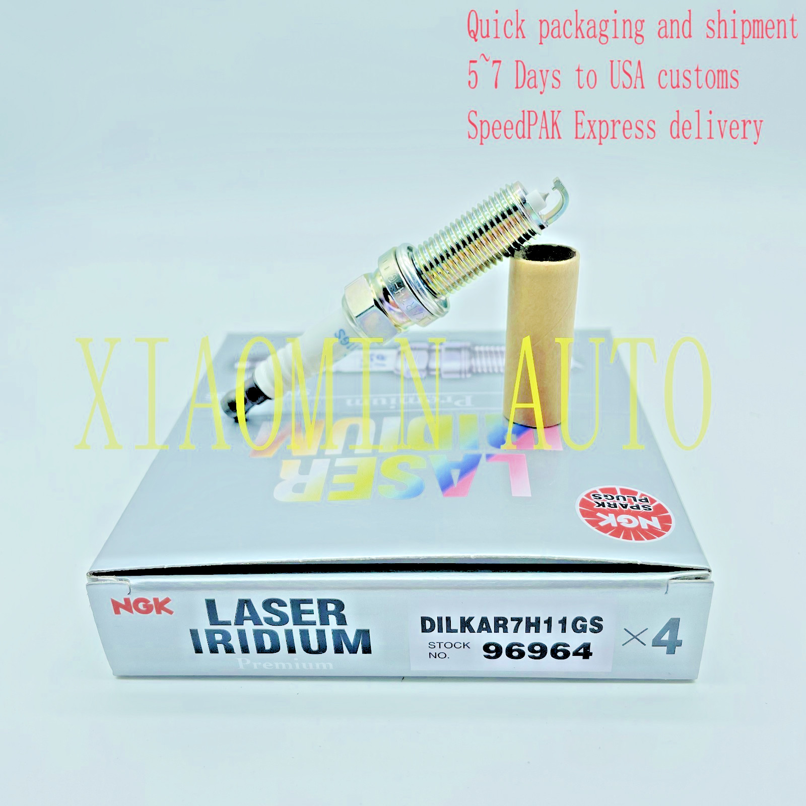 Set of 4 Genuine NGK 96964 Laser Iridium Spark Plugs DILKAR7H11GS