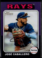 2024 Topps Heritage High Number Jose Caballero #646 Purple Chrome Refractor