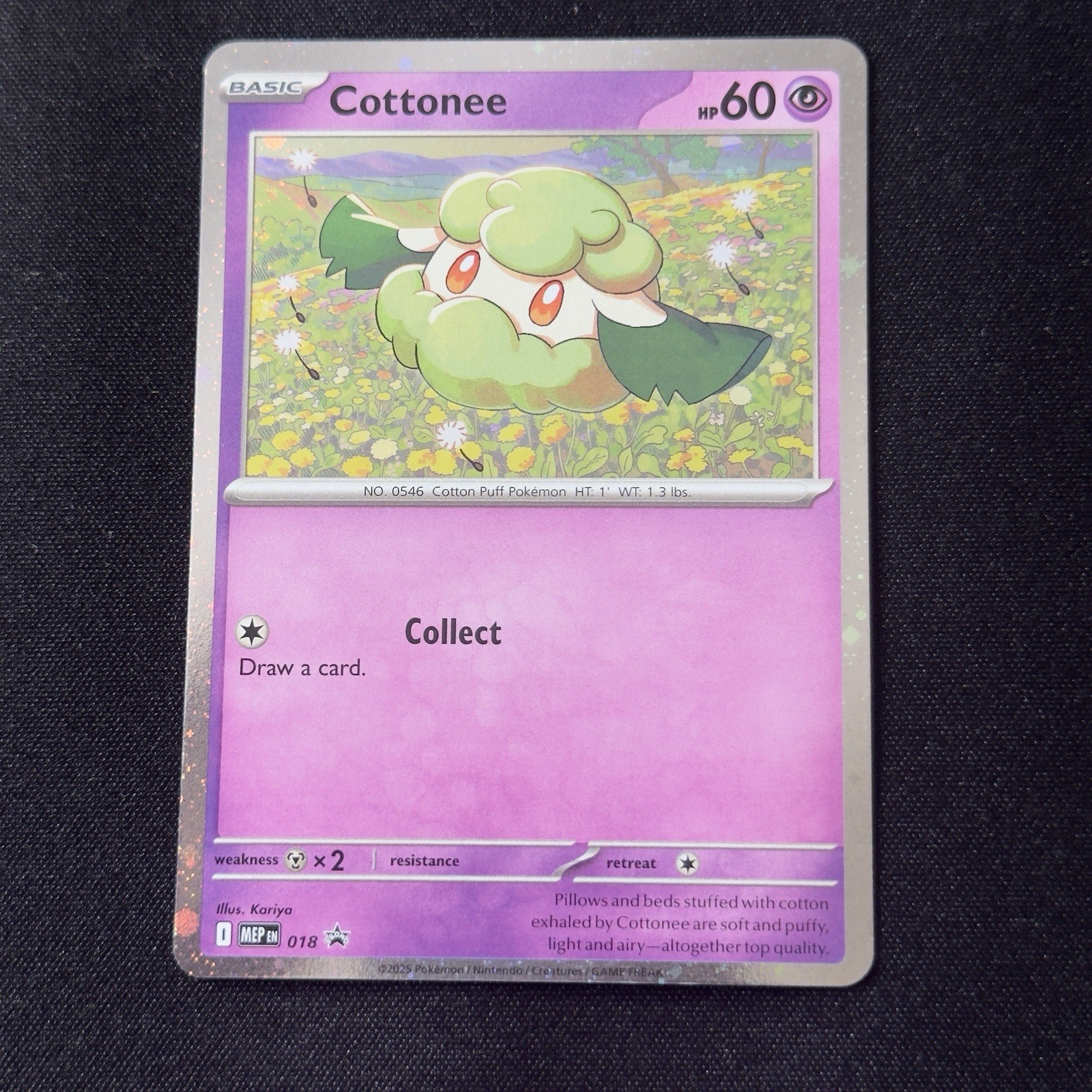 Cottonee 018 Black Star Promo Cosmo Holo Phantasmal Flames Pokemon TCG English
