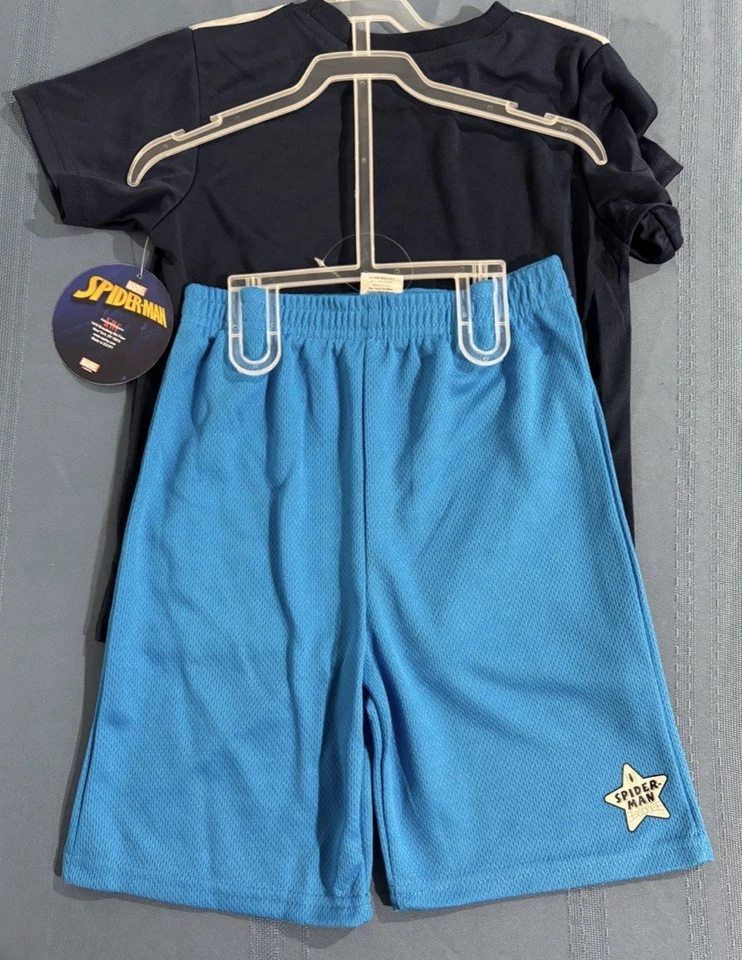 Juego de 2 camisas y pantalones cortos MARVEL SPIDERMAN para niños Foto 3 de 3