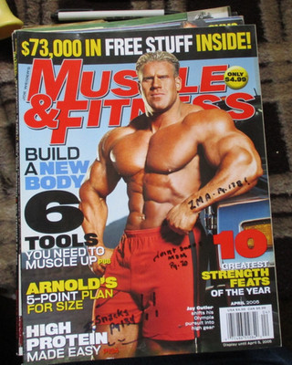 Joe Weider's Muscle & Fitness April 2005 -  Jay Cutler Cover Shot