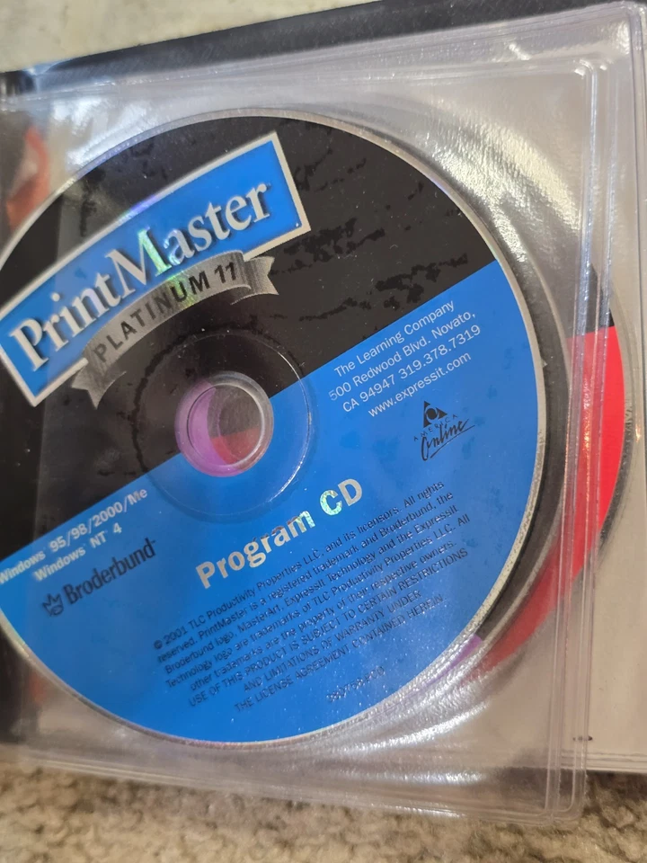 PrintMaster Platinum 11 DVD Set 6 Art CD's & Print SHop Deluxe Version 12 2001 - Image 4 of 4