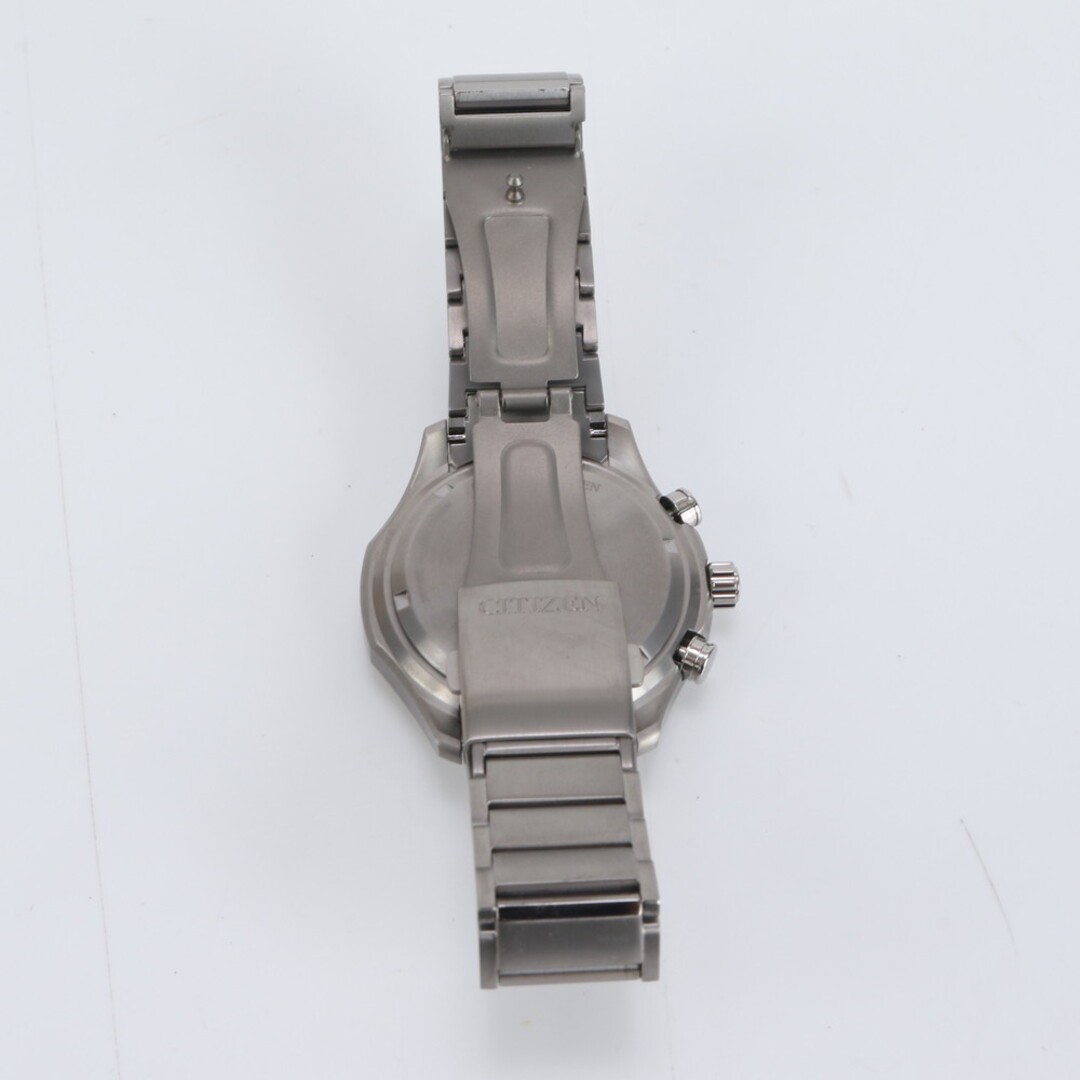 Citizen Eco Drive Chronograph AT2530-85L Watch Silver Used From Japan image 5