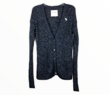 Abercrombie Kids Button Up Blue Heather Sweater XL