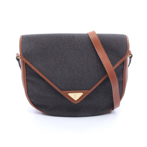 YVES SAINT LAURENT PVC Shoulder Bag Brown #RCB5980