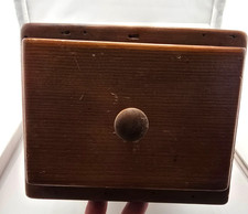 1960s Large Wood Recipe File Index Box - Hand...