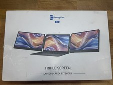 DOMYFAN S3 Triple Screen Laptop Monitor Extender Dual 14" 1080P FHD 60Hz