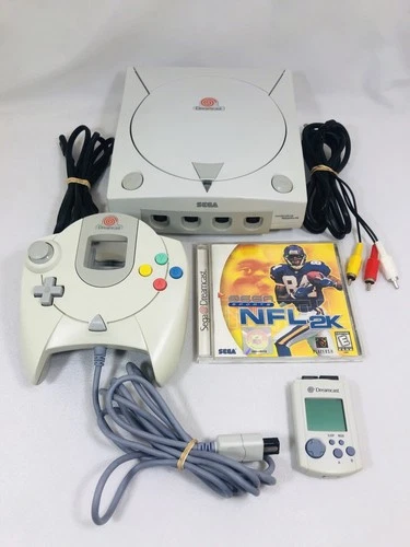 Sega Dreamcast Console HKT-3020, 1 Controller 1 VMU + Game Tested Working