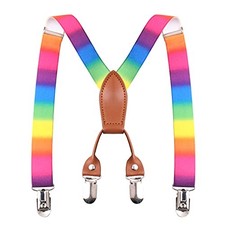 Child Kids Suspenders for Boys and Girls Toddler, 33 INCH 6-13Year Multicolor