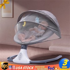 Electric Baby Bouncer Swing Bluetooth Music Cradle Rocker Chair Infant Newborn