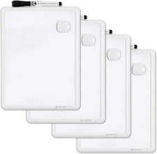 Contempo Magnetic Dry Erase Board White Board Bundle, 8.5  X 11  , White Modern F