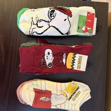 3 Packs Of Peanuts Snoopy Themed Socks