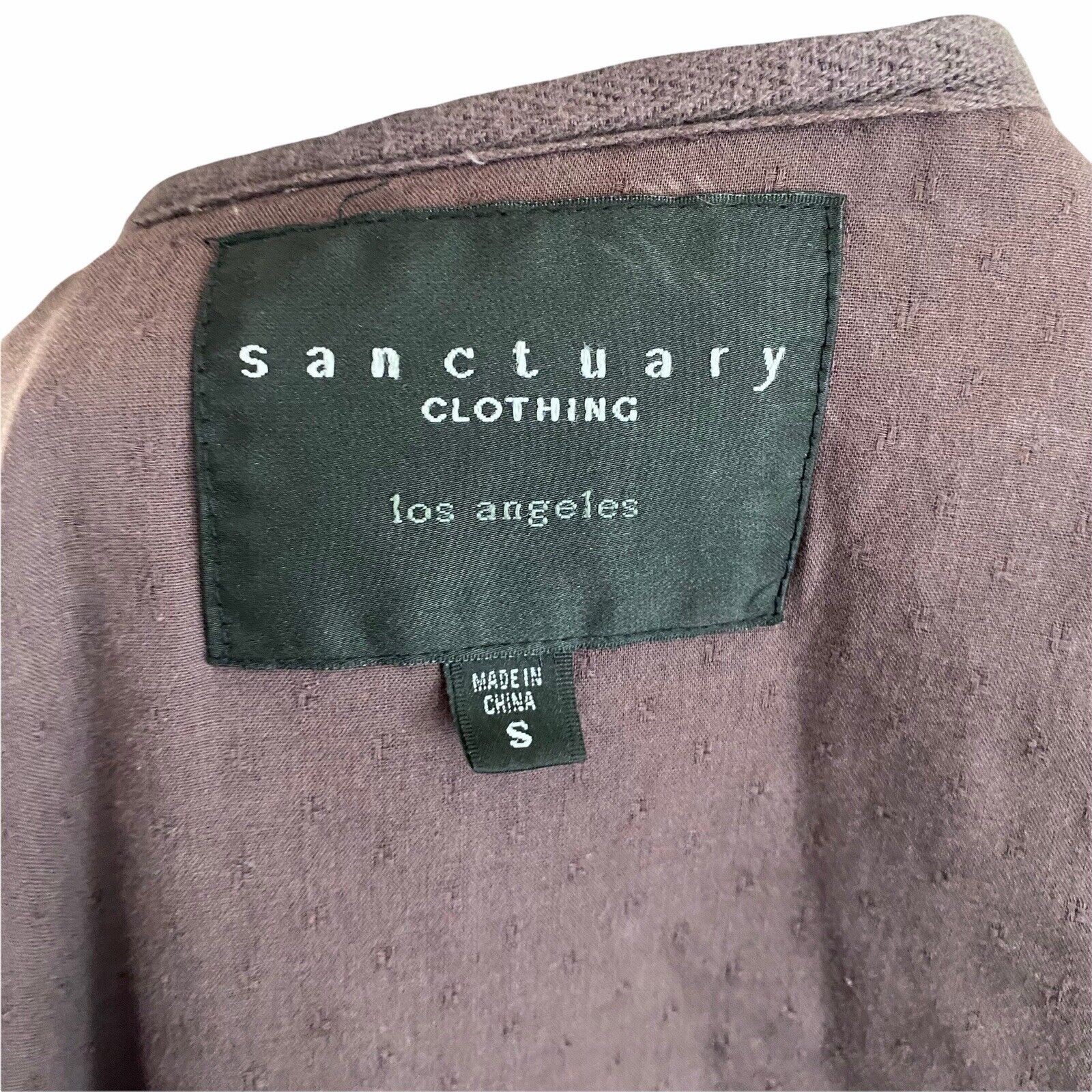 Sanctuary Small Basic Jacket Chocolate Brown Full… - image 2
