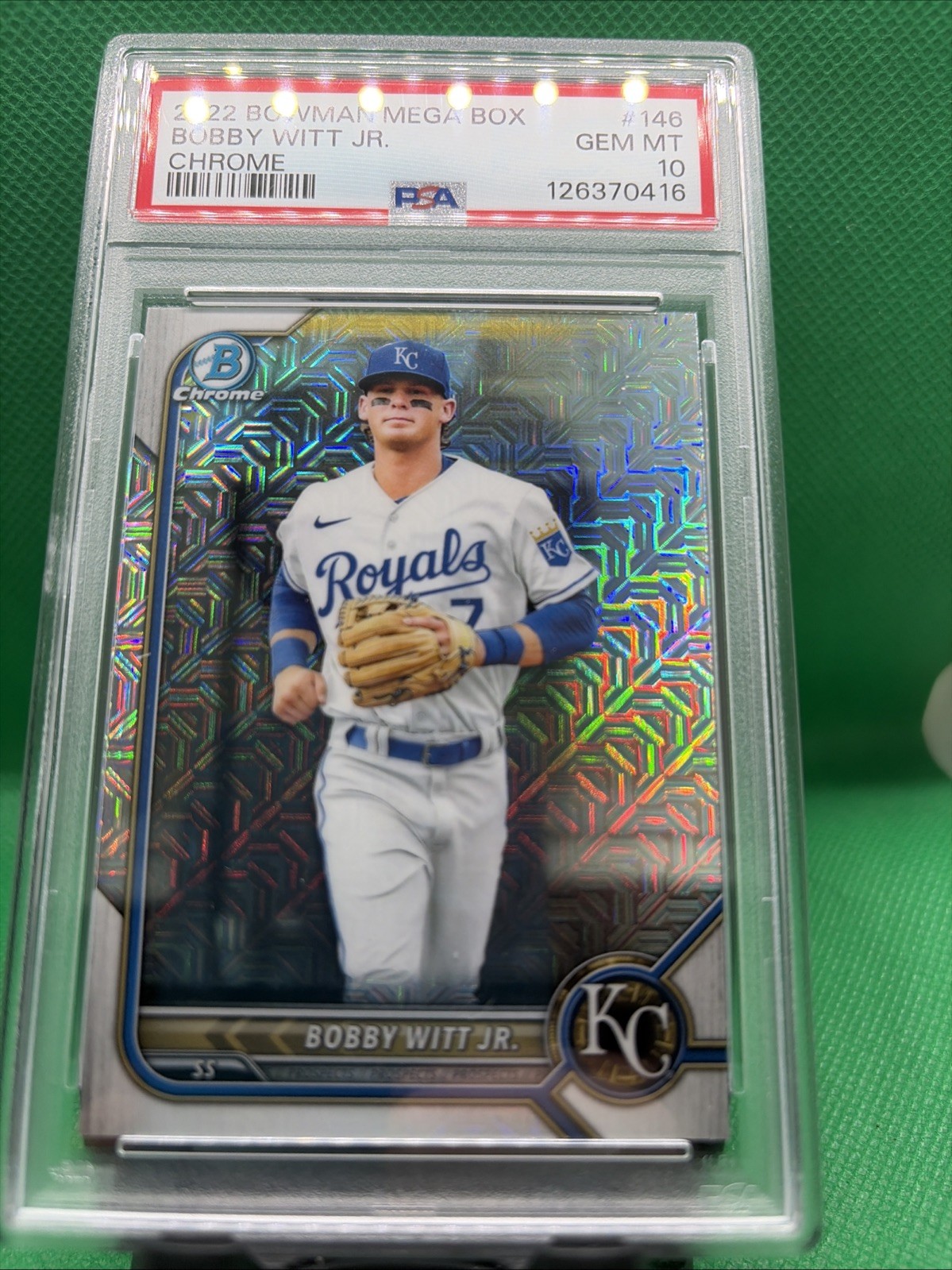 2022 Bowman Chrome Mojo Refractor Mega-Box Bobby Witt Jr #146 ROOKIE RC PSA 10