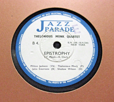 THELONIOUS MONK QUARTET Epistrophy / In Walked Bud JP / BLUE NOTE  (322)