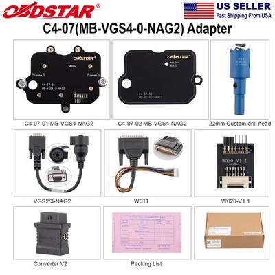 OBDSTAR C4-07(MB-VGS4-0-NAG2) Adapter Kit Use with OBDSTAR X300 Classic G3 DC706