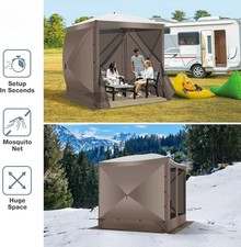 6x6 Pop up Gazebo Screen Tent Screen House for Camping Hub Tent with Carry Bag