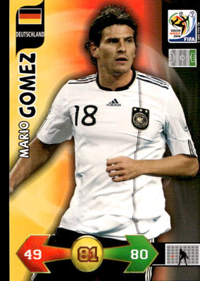 2010 Panini Adrenalyn XL World Cup (International Edition) #NNO Mario Gomez