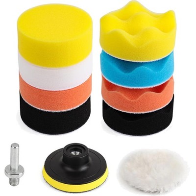 Polierpads Autoscheiben Schwamm Sets Polierschwämme 80mm 11tlg Autopolitur
