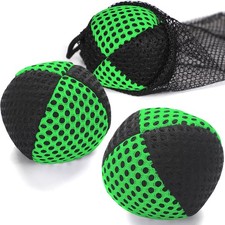 oazoxcx Juggling Balls for Beginners and Professionals 2.4", Black - Green