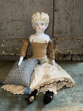 Antique German Porcelain China Head Doll