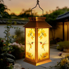 Birthday Gifts for Women Mom Grandma Men, Solar Lanterns Outdoor Waterproof, Hum