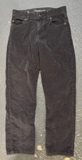 Crewcuts Jeans Boys 12 Black Straight Stretch Corduroy Zip Cotton Solid Pants