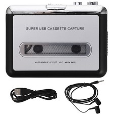 Portable Usb Cassette Tape Converter to Digital Recorder and Player