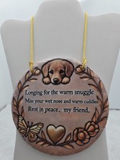Pet Memorial Garden Round Plaque for Dog 6" Rest In Peace, My Friend.