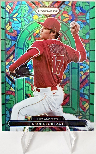 2022 Panini Prizm Shohei Ohtani Green Stained Glass SSP SG-3 Case Hit Angels