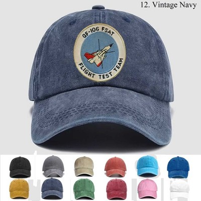 Customized Embroidered Hat Usaf Qf-106 Full Scale Aerial Target Flight Test Team