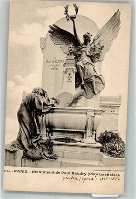 38182293 - Paris Monument von Paul Baudry Pere Lachaise Engel Denkmal